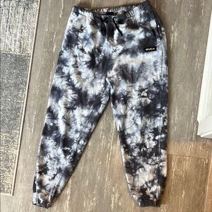 RVCA Tie-Dye Joggers - Black and Gray